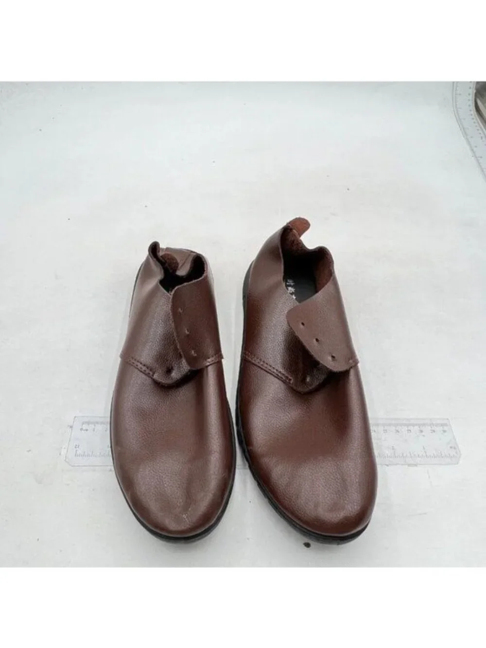 Dress Shoes Comfort Lace-Up Platform Oxford Shoes Round Toe Brown